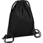 Black Premium Organic Cotton Drawstring Bag