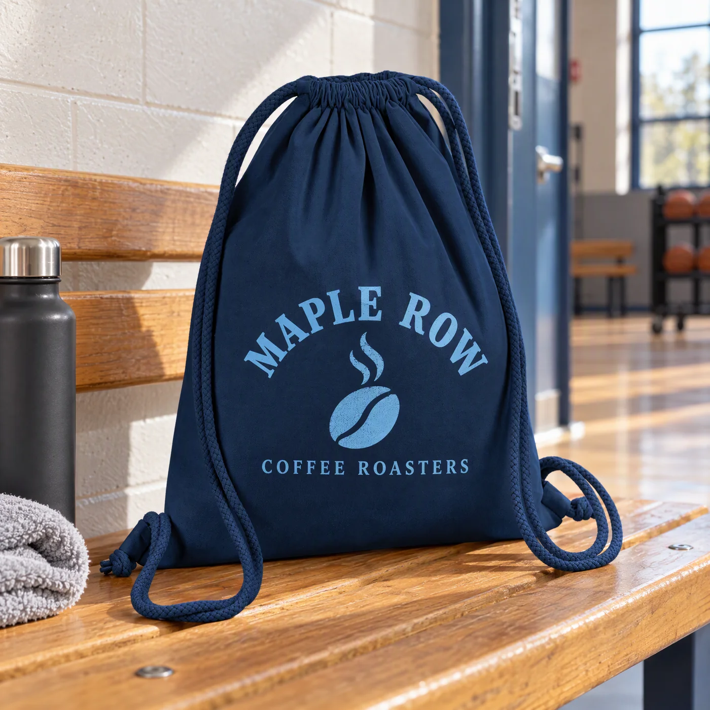 Organic Cotton Gym Bag in French Navy, Premium lifestyle