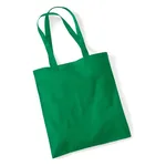 Kelly Green Cotton Tote Bag Long Handle