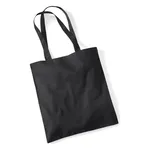 Black Cotton Tote Bag Long Handle