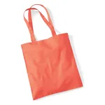 Coral Cotton Tote Bag Long Handle