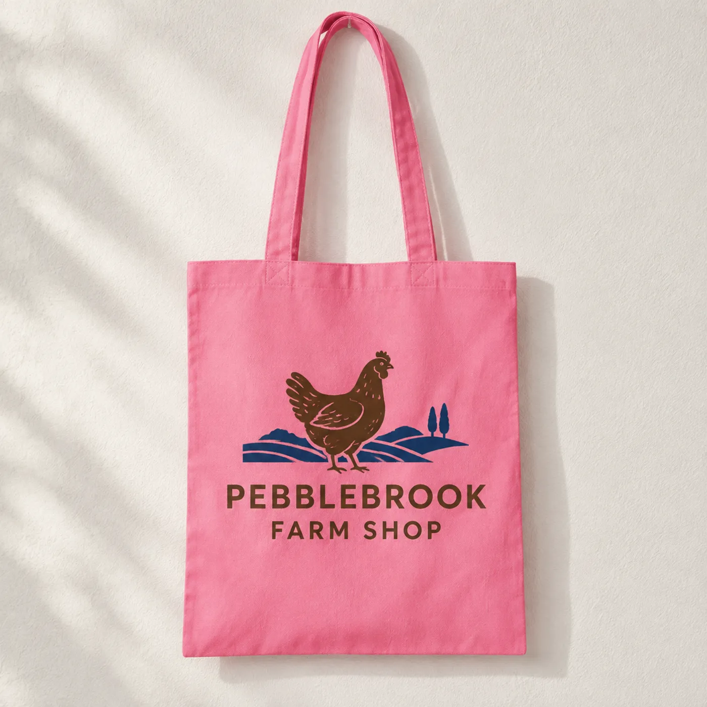 True Pink Cotton Tote Bag, Printed with Your Logo lifestyle