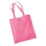 True Pink Cotton Tote Bag Long Handle