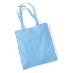 Sky Blue Cotton Tote Bag Long Handle