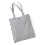 Pure Grey Cotton Tote Bag Long Handle