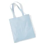 Pastel Blue Cotton Tote Bag Long Handle