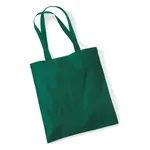 Bottle Green Cotton Tote Bag Long Handle