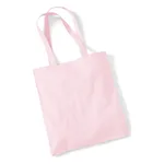 Pastel Pink Cotton Tote Bag Long Handle