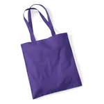 Purple Cotton Tote Bag Long Handle