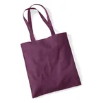 Plum Cotton Tote Bag Long Handle