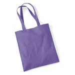 Violet Cotton Tote Bag Long Handle