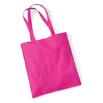 Fuchsia Cotton Tote Bag Long Handle