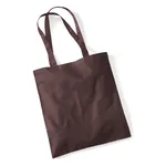 Chocolate Cotton Tote Bag Long Handle