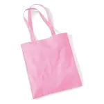 Classic Pink Cotton Tote Bag Long Handle