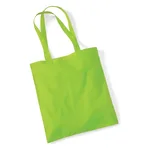 Lime Green Cotton Tote Bag Long Handle