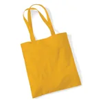 Mustard Cotton Tote Bag Long Handle
