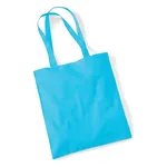 Surf Blue Cotton Tote Bag Long Handle