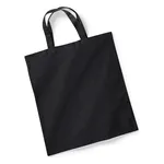 Black Cotton Tote Bag Short Handle