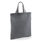 Graphite Grey Cotton Tote Bag Short Handle