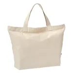 Natural Premium Organic Canvas Zip Tote Bag
