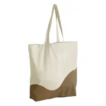 Natural-Caramel Premium Organic Cotton Wave Tote Bag