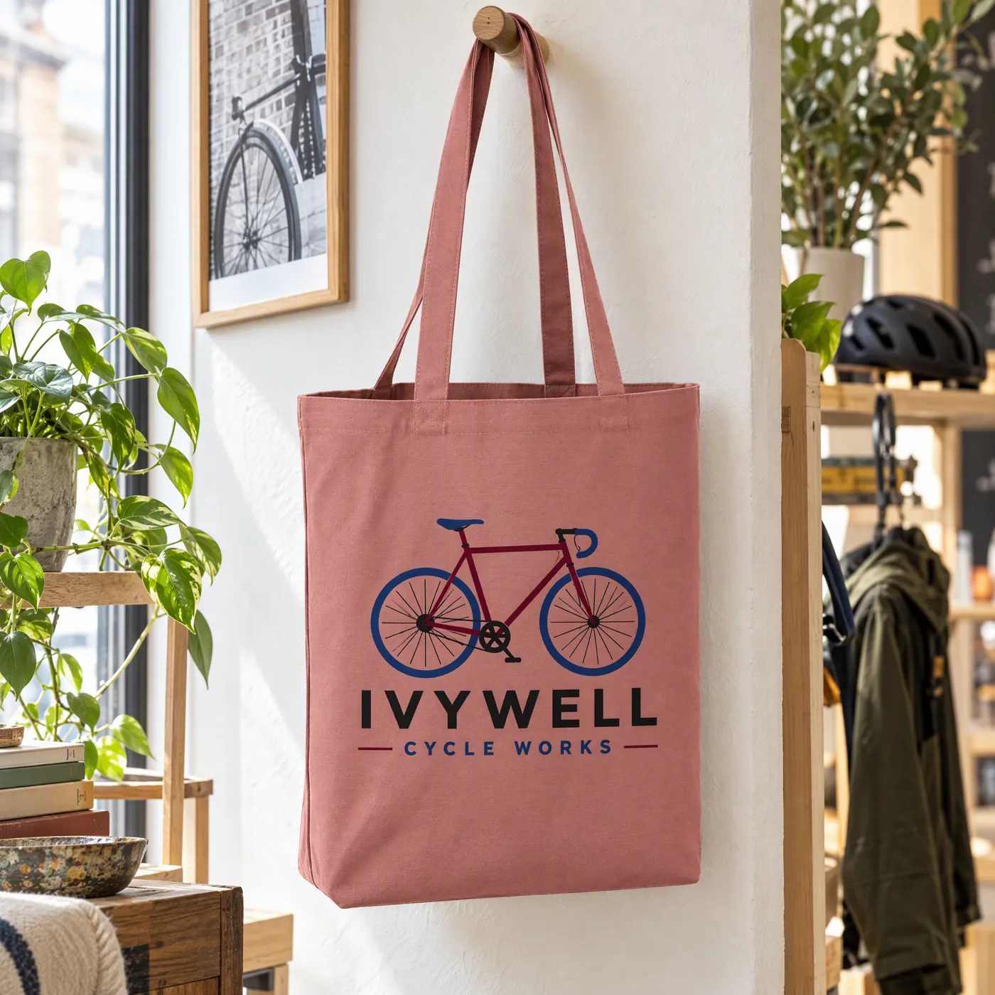 Rose Recycled Canvas Tote Bag, Printed with Your Logo lifestyle