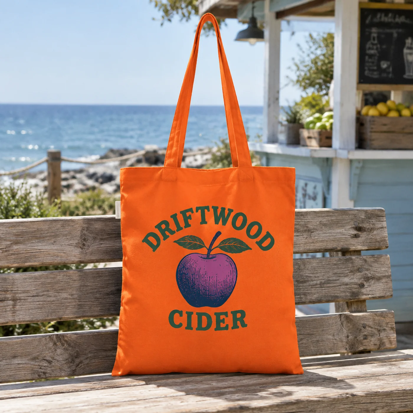 Orange Recycled Cotton Tote for Your Logo lifestyle