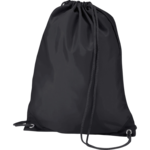 Black Polyester Drawstring Bag thumbnail