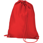 Bright Red Polyester Drawstring Bag thumbnail