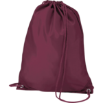 Burgundy Polyester Drawstring Bag thumbnail