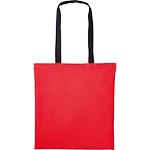 Fire Red-Black Cotton Shopper Contrast Handle thumbnail