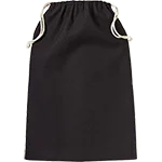 Black Recycled Cotton Drawstring Stuff Bag thumbnail