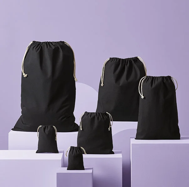 Recycled Cotton Drawstring Stuff Bag lifestyle 02