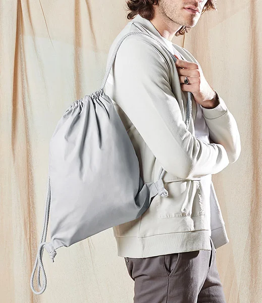 Premium Organic Cotton Drawstring Bag lifestyle
