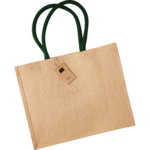 Natural-Forest Green Classic Jute Bag thumbnail