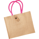 Natural-Fuchsia Classic Jute Bag thumbnail