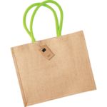 Natural-Lime Green Classic Jute Bag thumbnail