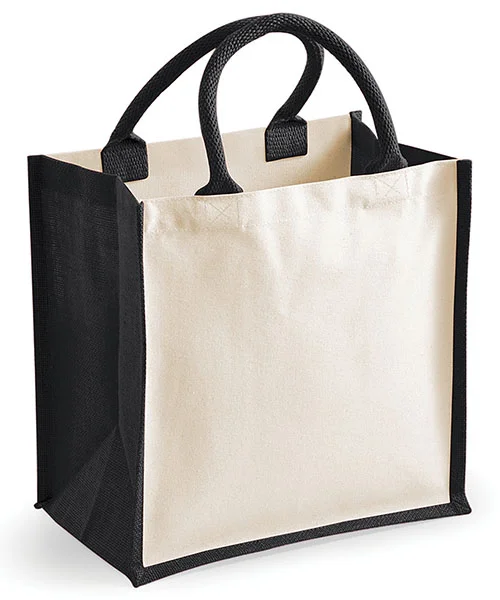 Midi Jute Cotton Canvas Bag lifestyle 03