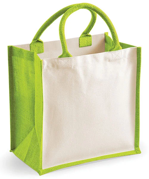 Midi Jute Cotton Canvas Bag lifestyle 04