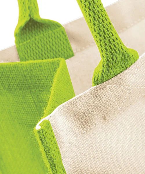 Midi Jute Cotton Canvas Bag lifestyle 05