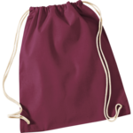 Burgundy Cotton Drawstring Bag thumbnail