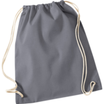 Graphite Grey Cotton Drawstring Bag thumbnail