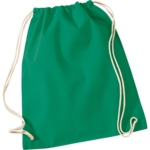 Kelly Green Cotton Drawstring Bag thumbnail