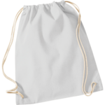 Light Grey Cotton Drawstring Bag thumbnail