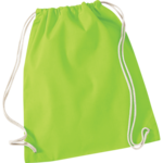 Lime Green Cotton Drawstring Bag thumbnail