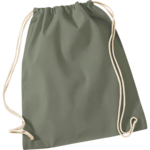 Olive Green Cotton Drawstring Bag thumbnail