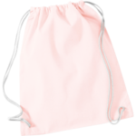 Pastel Pink Cotton Drawstring Bag thumbnail